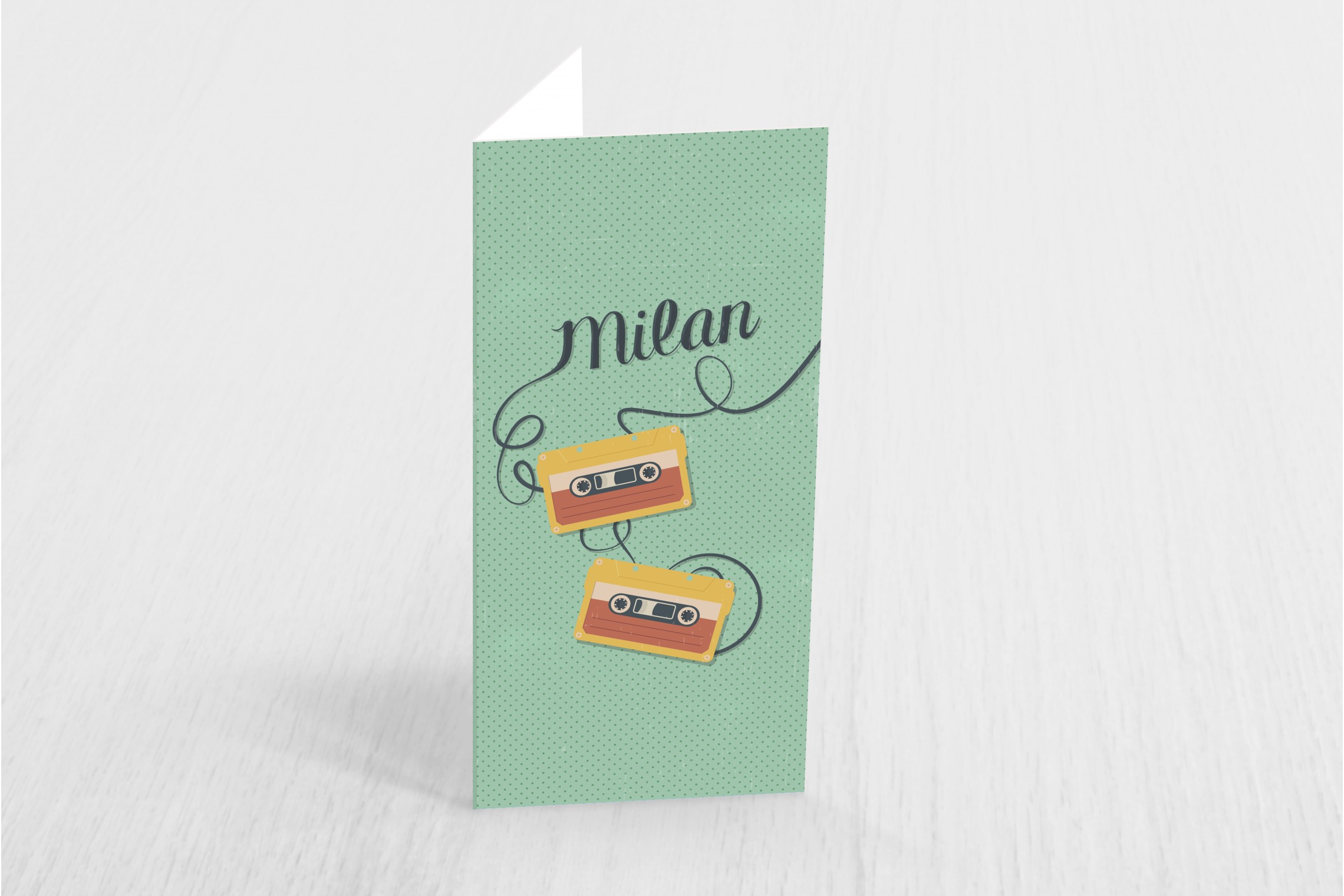 Retro patroon met cassettes